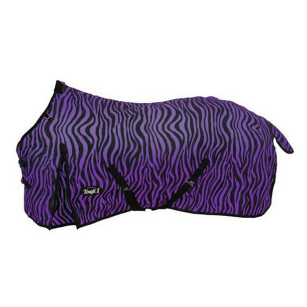 72 INCH PURPLE ZEBRA TOUGH1 600D WATERPROOF POLY TURNOUT WINTER HORSE