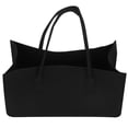 thumbnail image 2 of Miangastore Portable Felt Storage Pouch Firewood Storage Bag (Black Color), 2 of 8