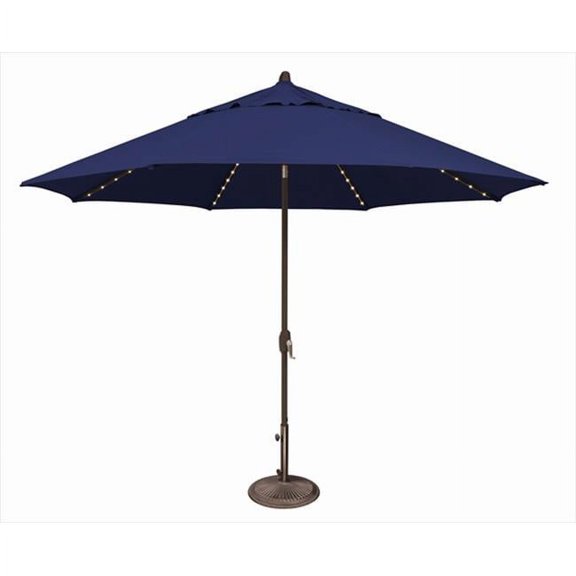 11 ft. Lanai Pro Octagon Market Umbrella with Star Light  Sky Blue