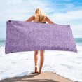 thumbnail image 1 of Motif Ruban Violet - Serviette de Plage, 1 of 3