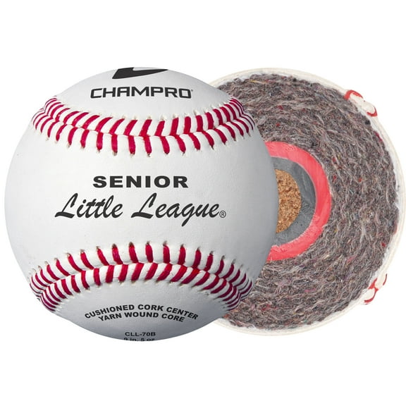 CHAMPRO Senior Little League Tournament Baseballs, Full Grain Leather Cover, 12 Pack