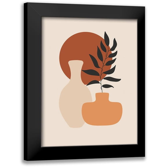 BRAUN Studio 12x14 Black Modern Framed Museum Art Print Titled - Vases 1