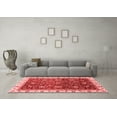 thumbnail image 3 of Ahgly Company Indoor Round Abstract Red Modern Area Rugs, 8' Round, 3 of 4