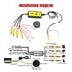 thumbnail image 2 of Scienceny Conmutador de cámara de respaldo Universal de 4 vías para coche, adaptador de distribuidor de cámaras panorámicas delanteras, Vehículos, repuestos y accesorios Mis, 2 of 6