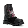 thumbnail image 3 of Hot Leathers BTL1009 Ladies Black Double Zip Sugar Skull Cap Toe Leather Boot 10, 3 of 9