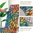 thumbnail image 5 of Yayeee 4 Pack Dining Chair Covers Stretch Parson Chairs Slipcovers Seat Protector, Colorful Dragon Scales Pattern, 5 of 6