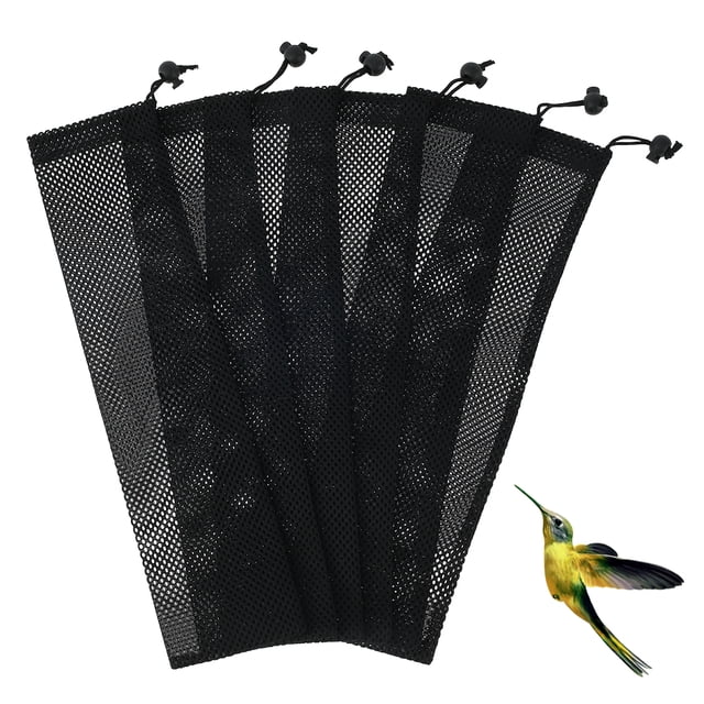 Muyoka 6 comederos para pájaros, sacos de semillas de cardo, alimentador de calcetín de pinzón extra grande, bolsa de malla reutilizable, comedero para pájaros, 15.7 x 3.9 pulgadas, jardín, patio, al Muyoka Hogar