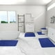 thumbnail image 4 of Juego de alfombras de baño de espuma, con forro polar grueso y suave, absorbentes y lavables a máquina, con base antideslizante para mayor seguridad en la ducha (azul)., 4 of 9