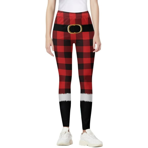 Wijhcboe 2025 Leggings For Women Casual Woman's Shorts Yoga Workout Out Leggings Christmas Petite Leggings for Women for Winter Print Color Block Pants Buttery Leggings Soft Stretchy Leggings Fleece