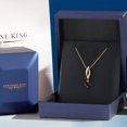 thumbnail image 5 of Gem Stone King 0.72 Ct Black Sapphire G/H Lab Grown Diamond 14K Yellow Gold Pendant with Chain, 5 of 6