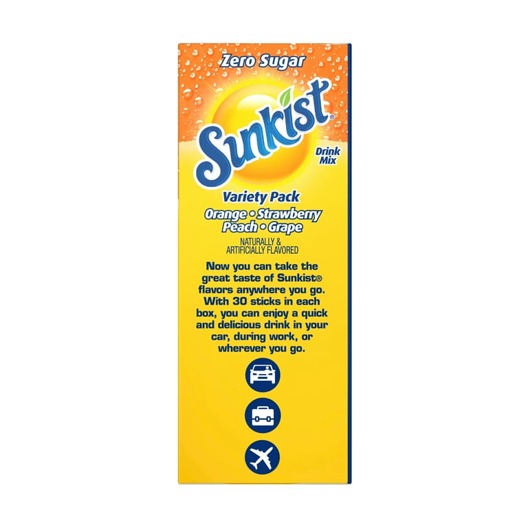 SINGLES TO GO! Sunkist Variety Pack Singles to Go Powdered Drink