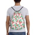 thumbnail image 2 of Kdxio Strawberry Print Drawstring Backpack Bag,Waterproof Draw String Back Sack, Gym Drawstring Bags Swim Bag For Unisex, 2 of 9