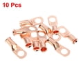 thumbnail image 6 of 10pcs 4 AWG-3/8" Car Vehicle Battery Cable Ends Tubular Ring Terminals Closed End Crimp Connectors Copper Tone, 6 of 6