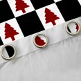 thumbnail image 4 of Feelyou Red Christmas Tree Black Out Curtains, Square Plaid Buffalo Curtains Pack of 2 (42x63 Each), Teens Boys Girls Kids Bedroom Curtains, Blackout Curtains Home Decor, 4 of 6
