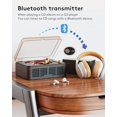 thumbnail image 3 of Reproductor de CD Retro de Madera Nuez con Altavoces Bluetooth Radio FM Control Remoto USB AUX HiFi Portátil para Hogar, 3 of 7