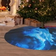 thumbnail image 6 of Rateoe Blue Fire Cool Wolf Print Christmas Tree Skirt 48" for Xmas Holiday New Year Party Circle Tree Mat Ornaments Decoration, 6 of 7
