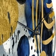 thumbnail image 5 of Designart "Abstract Pattern with Blue and Golden Textures XIX" Modern Geometric Oversized Wall Clock, 5 of 5