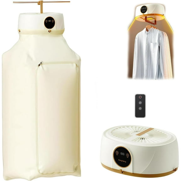 Portable Clothes Dryer,2026 New Mini Laundry Dryers With Remote Control,Garment Steamer & Folding System Suitable For Travel, Home Or Apartment