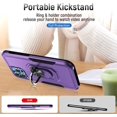 thumbnail image 5 of For Motorola Moto G 5G 2024 Heavy Duty Hybrid Rugged Dual Layer 2in1 Shockproof Protective with Magnetic Ring Stand Holder Phone Case Cover by Xpression - Purple, 5 of 9