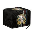 thumbnail image 6 of TSOVTHRID Bow Cow Sunflower American Flag Print Toaster Cover for 4 Slice Heat-resistant Kitchen Small Appliance Cloth Covers Washable Toaster Dust-proof Protector 4th of July Patriotic Decor, 6 of 8