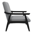 thumbnail image 3 of Furniture of America Kikee Faux Leather Cushioned Loveseat Bench in Light Gray, 3 of 5