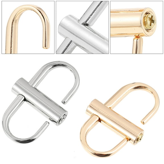 4 Pcs Chain Strap Adjustment Buckle Adjuster Bag Purses Silver