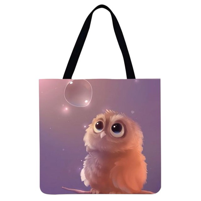 Bolsa de lino búho