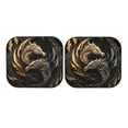 thumbnail image 7 of Bingfone Vintage Metal Dragon Windshield Sun Shade 2-Piece Foldable Car Front Window Sunshade for Most Sedans SUV Truck - Small, 7 of 7