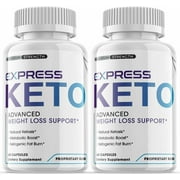 (2 Pack) Express Keto - Supplement for Weight Loss - Energy & Focus Boosting Dietary Supplements for Weight Management & Metabolism - Advanced Fat Burn Raspberry Ketones Pills - 120 Capsules