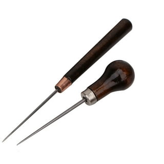 Wooden Handle Awl Punch Stainless Steel Awl Leather Scratch Awl