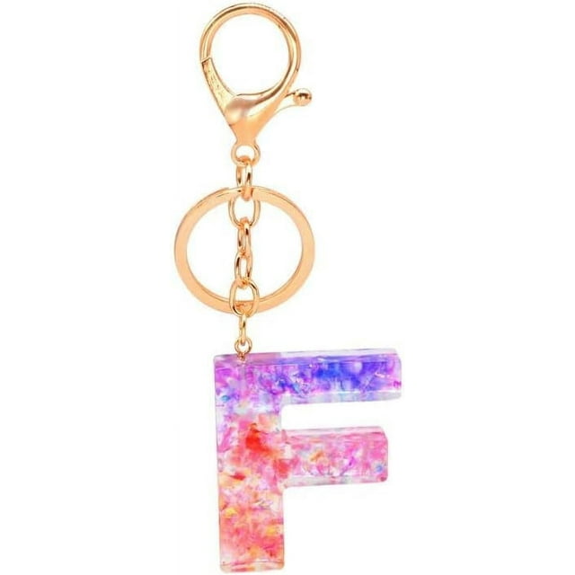 Letter Keychain,26 Letters A-Z Decorative Letter Keychain,Name Keychain for Women Girls Men Teenager Gift