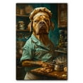 thumbnail image 3 of Funny Dog Kitchen Wall Art - Dining Room Wall Decor - Doguede Bordeaux Cooking Food Canvas Prints for Farmhouse Kitchen Decor, Modern Restaurant Painting Artwork, 3 of 6
