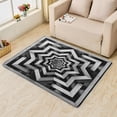 thumbnail image 1 of Black White Swirl Area Rug 3x4, Abstract Swirl Rugs for Bedroom, Non Slip Stain Resistant Machine Washable Low Pile Super Soft, Black White Striped Carpet for Home Decor 8IUp1-254, 1 of 7