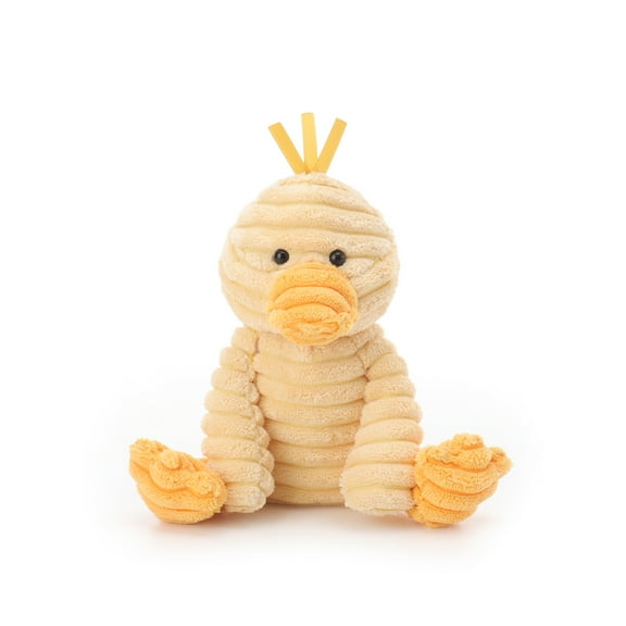 Apricot Lamb Corduroy Duck Plush Toy for Kids 6.3 Inches