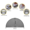 thumbnail image 7 of Arch Window Shades No Tools Light Filtering Fabric Shade Stick on Half Circle Round Pleated Blinds Arched Window Covering for Bedroom Kitchen Bathroom, 7 of 7