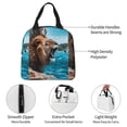 thumbnail image 3 of Pofeuu Ice Blue Coastal Lion Print Lunch Bag Lunch Box Large Capacity Insulated Lunch Bag for Adult, Leakproof Reusable Lunch Tote Bags for Work, 3 of 5