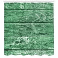 thumbnail image 3 of Ambesonne Celtic Green Shower Curtain, Cracked Look Wooden, 69"Wx75"L, Laurel Green Jade Green, 3 of 3