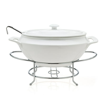 La Cucina Oval Soup Tureen w/ladle on Rack