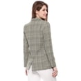 thumbnail image 5 of DARING DIVA Women's Boyfriend Notched Lapel One Button Blazer Suit Plaid Blazer Jacket L Black, 5 of 7