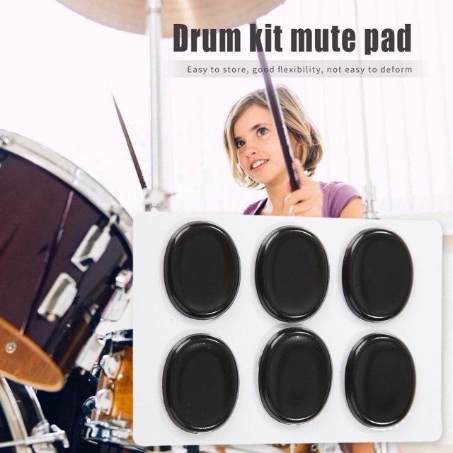 Almohadillas de silencio de batería 6 unids/set silicona Snare Drum Mute Pads amortiguador silenciador para accesorio de instrumento FLhrweasw Nuevo