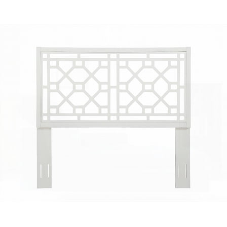 Tabor Chippendale White Headboard - Fits Queen/Full Mattresses & Universal Metal Frames