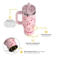 thumbnail image 3 of RTIC 16 oz Ceramic Lined Road Trip Tumbler, Leak-Proof Covered Straw Lid, 2 Pack, Sweet Cherries, 3 of 7