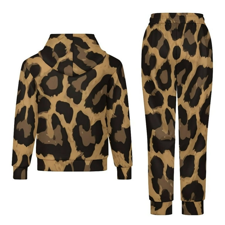 Bybiment 2 Piece Outfits Hoodie for Kids Youth, Print Animal