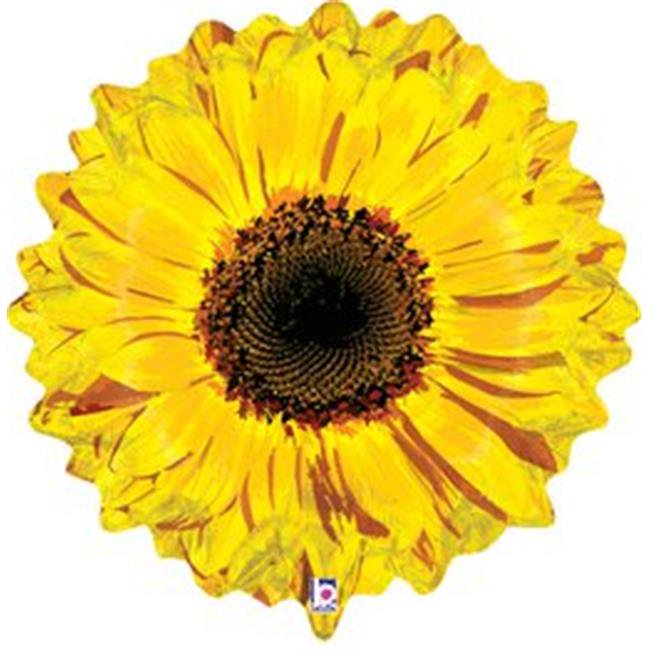 Betallic 66641 24 in. Yellow Flower Shape Balloon