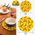 thumbnail image 3 of Red Spicy Chili Pepper Round Cotton Trivets Pot Holders, Hot Pads Pure Cotton Stylish Coasters for Boho, Farmhouse, Kitchen - 2pcs Home Decor, 3 of 7