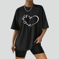 thumbnail image 2 of IROINNID Summer Tops For Women Basic Versatile Tops Round-Neck Print Short Sleeve Loose Blouse T-Shirt Spring Saving, 2 of 5