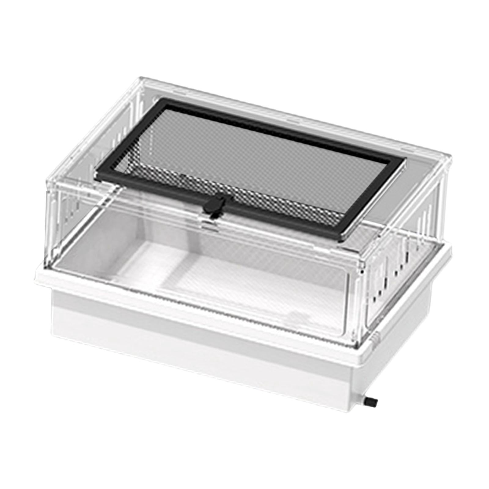 Turtle Terrarium Enclosure Aquarium Space Saving PET Construction for Home Office Crayfish Crabs Tortoises