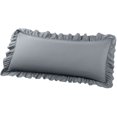 thumbnail image 1 of PiccoCasa Microfiber Ruffle Body Pillowcases with Envelope Dark Gray 20"x48", 1 of 7