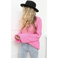 thumbnail image 3 of Womens Sweaters Pullover Oversized Deep V Neck Off Shoulder Tops Long Sleeves Loose Knit Sweater, 3 of 6