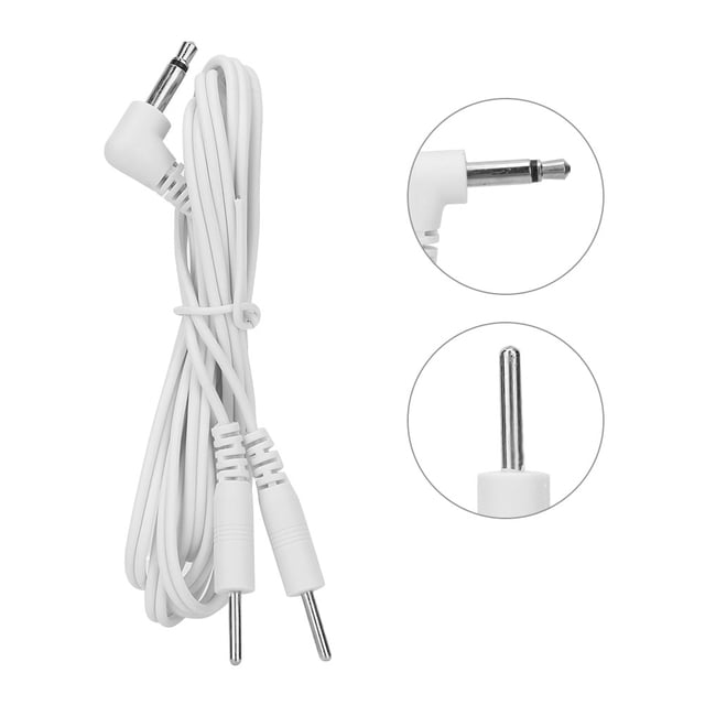 Fil d'Électrode, Fil de Masseur Haute Résistance DC 10 Pcs Flexible pour Machine de Physiothérapie 2-en-1pin